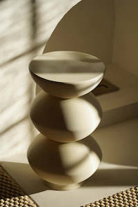 Bedroom: Bubble Side Table - Eggshell