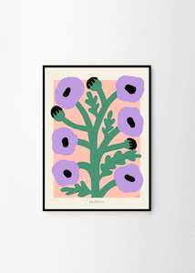 Purple Poppies 30 x 40cm