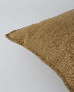 Baya: Flaxmill Cushion Feather Inner - Fenugreek 50 x 50cm