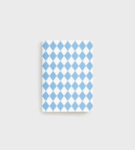 B7 Pocket Notebook - Blue Diamonds