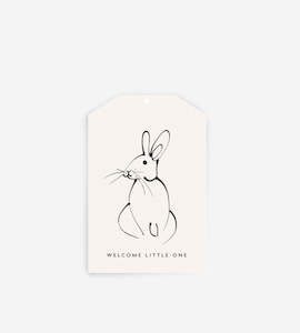 Father Rabbit: Gift Tag Welcome Little One