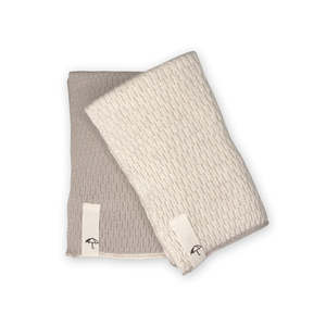 Saga Copenhagen: Wash Cloth Set - Shell