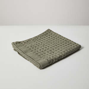 Kontex: Linen Waffle Hand Towel - Khaki