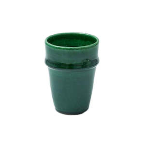 Moroccan Glassware: Beldi Mug - Green