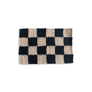 Laundry: Jute Mat Black Checker