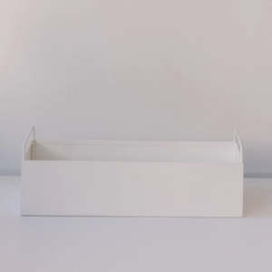 Laundry: Metal Planter Box - White