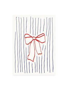 Lifestyle: Postcard - bow with stripes