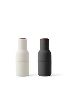 Under 200: Audo Bottle Grinder | Ash/ Carbon w Walnut lid | Set x 2