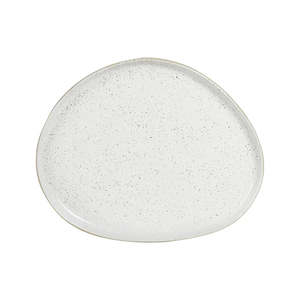 End Of Season Sale: Round Platter - White Speckle