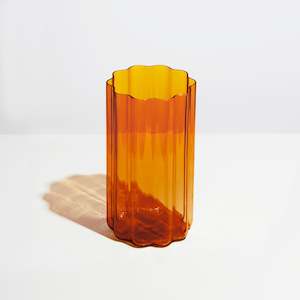 Ornaments Vases: Wave Vase - Amber