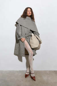 Products: Lady Gingham Trench | Black/White