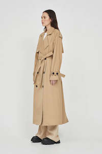 Coats: Bentley Classic Cotton Trench Coat - Sandstone