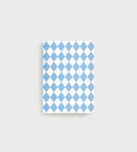Father Rabbit: B7 Pocket Notebook - Blue Diamonds