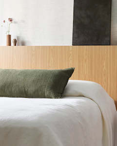 Flaxmill Lodge Cushion Feather Filled | Winter Moss 40 x 90cm