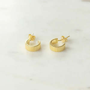 Lines Hoop Studs