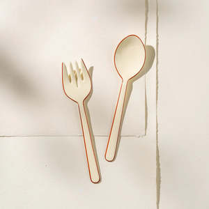 Products: Alder Enamel Salad Servers