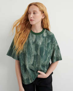 Oversized Boxy Tee | Brushstroke Forest