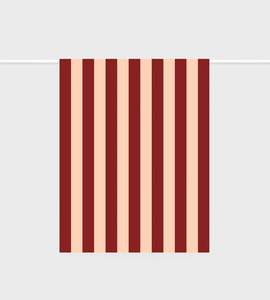 Linen Tea Towel | Bold Stripe Peach + Burgundy