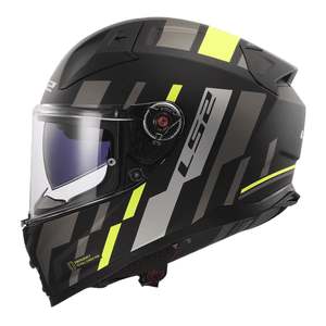 Motorcycle Road Helmets: LS2 FF811 Vector II Helmet Tron - Matte Black / Hi-Vis Yellow