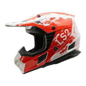 Motocross Helmets: LS2 MX706 COZ Hyde Helmet - Red / White 06
