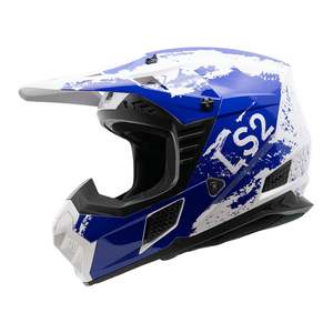 Motocross Helmets: LS2 MX706 COZ Hyde Helmet - Blue / White 06