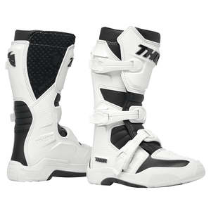 Motocross Boots: THOR BLITZ XR BOOTS YOUTH WH/BK