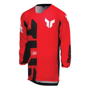 Motocross Jerseys Jackets: THOR JERSEY LAUNCH YOUTH FORGE RED