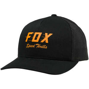 Hats Caps Beanies: FOX WOMENS SPEED THRILLS TRUCKER HAT [BLACK] OS
