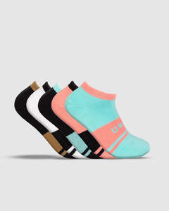 Adult Socks: Equip Ladies Bamboo No Show Socks - 5 Pack