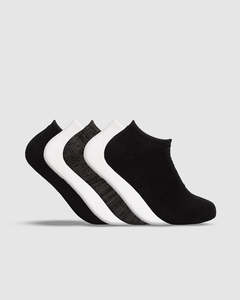 Adult Socks: Essential Bamboo No Show Socks - 5 Pack