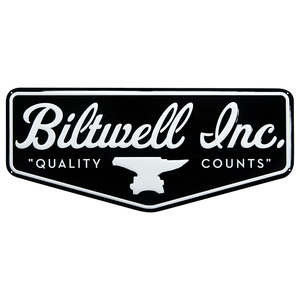BILTWELL SHOP SIGN [SHIELD BLACK/WHITE] 66x29CM