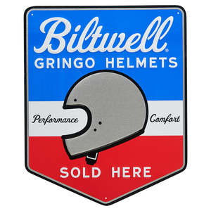 BILTWELL SIGN [GRINGO RED/WHITE/BLUE] 47x38CM