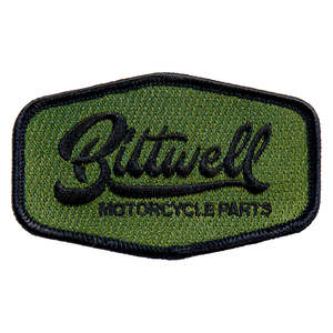 Gifts Novelties: BILTWELL PATCH 3.5" [CURSIVE BLACK/GREEN] 8.9CM