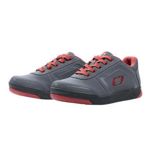 Mtb Gear Clothing: O'Neal PINNED Flat Pedal Shoe - Grey/Red