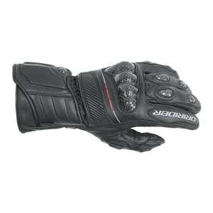 Motorcycle Road Gloves: Dririder Speed 2 All-Season Carbon Sport Long Glove - Black