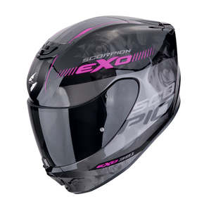 Motorcycle Road Helmets: Scorpion EXO-391 AVA - Black/Pink