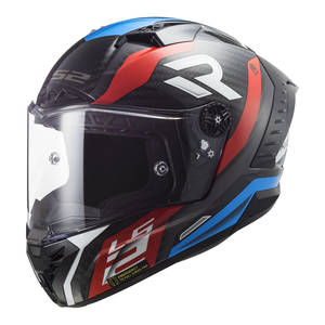Motorcycle Road Helmets: LS2 FF805C Thunder Carbon Supra Helmet - Red / Blue