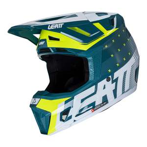Motocross Helmets: Leatt 2024 7.5 Helmet & Goggle Kit - Acid Fuel
