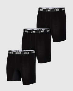 Unit Mens Mid-Length Bamboo Trunk Underwear - 3 Pack