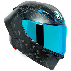Motorcycle Road Helmets: AGV PISTA GP RR [FUTURO CARBONIO FORGIATO/ELETTRO IRIDIUM] 57 MS