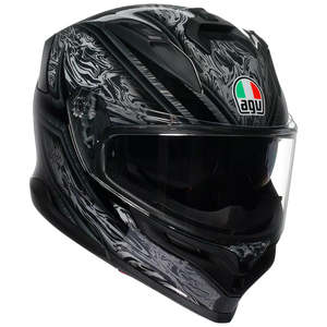 Motorcycle Road Helmets: AGV K7 [DAMASCUS BLACK/SILVER]