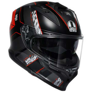 Motorcycle Road Helmets: AGV K7 [KYBER MATT BLACK/RED]