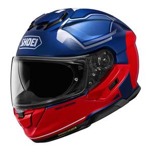 Motorcycle Road Helmets: Shoei GT-Air 3 Helmet Mike - Blue / Red TC2