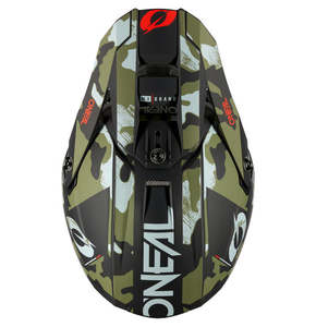 Motocross Helmets: O'Neal 5SRS CAMO Helmet - Black/Green