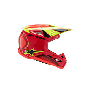 S-M3 Youth Helmet - Fray Red/Yellow Fluoro/Black Gloss