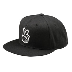 Hats Caps Beanies: FLAT BILL SNAPBACK PEACE BLACK