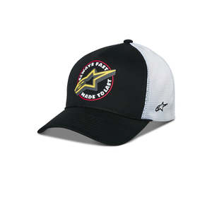 Hats Caps Beanies: Alpinestars Trucker Hat Aorbit Black/White