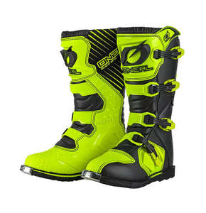 Motocross Boots: O'Neal RIDER Boot - Black/Neon Yellow