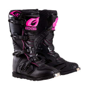 Motocross Boots: O'Neal RIDER Boot - Black/Pink
