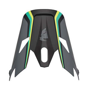 Motorcycle Helmet Parts: HELMET VISOR KIT S25 THOR MX SECTOR RUNNER GREY TEAL
